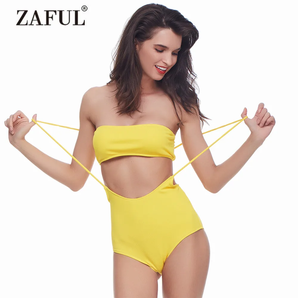 ZAFUL купальник женский сексуальный бикини с высокой талией бразильский слинг