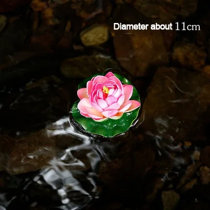 11cm pink Настоящее прикосновение плавающий воды лотоса искусственные цветы для свадьбы дома вечерние украшения водяная Лилия Свадебный декор - Цвет: 11cm pink