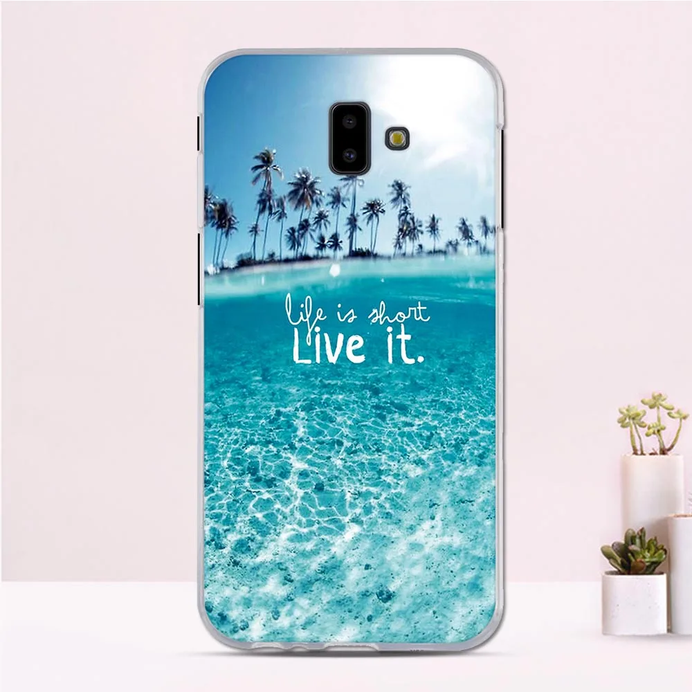 Чехол для Samsung Galaxy J6 Plus 6 0 дюйма мягкий чехол из ТПУ защитный силиконовый