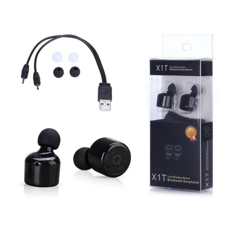 TWS X1T мини беспроводные Bluetooth наушники гарнитура бас стерео CSR4.2 настоящие