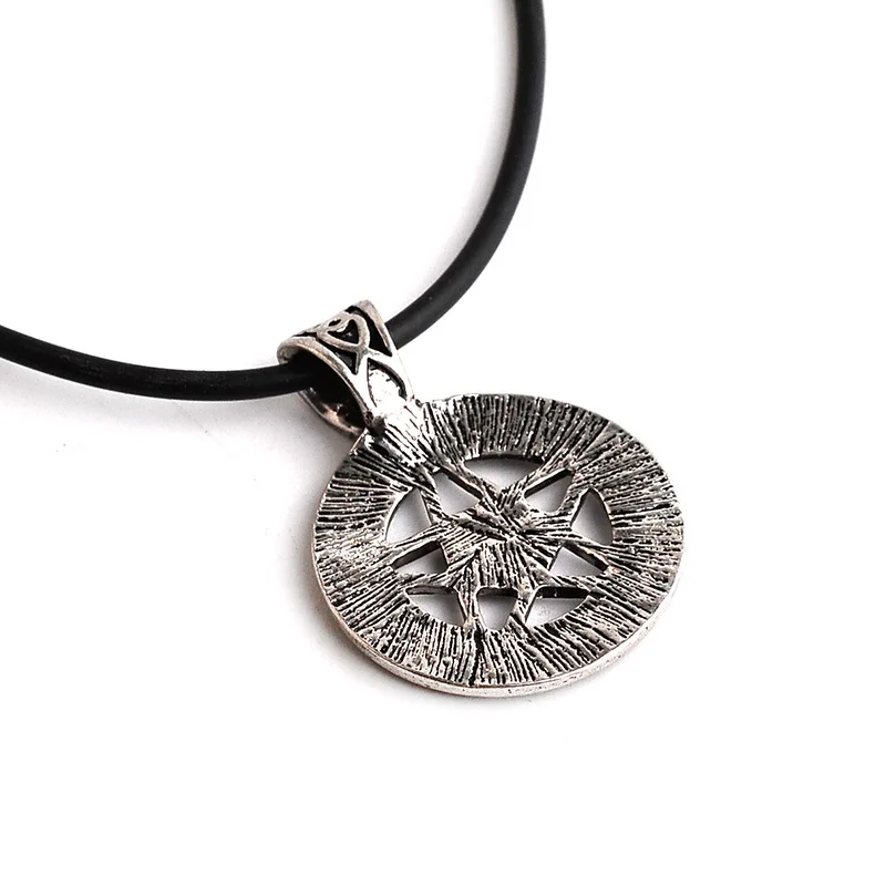 Сверхъестественное черный Батлер Цепочки и ожерелья Пентакль Пентаграмма кулон