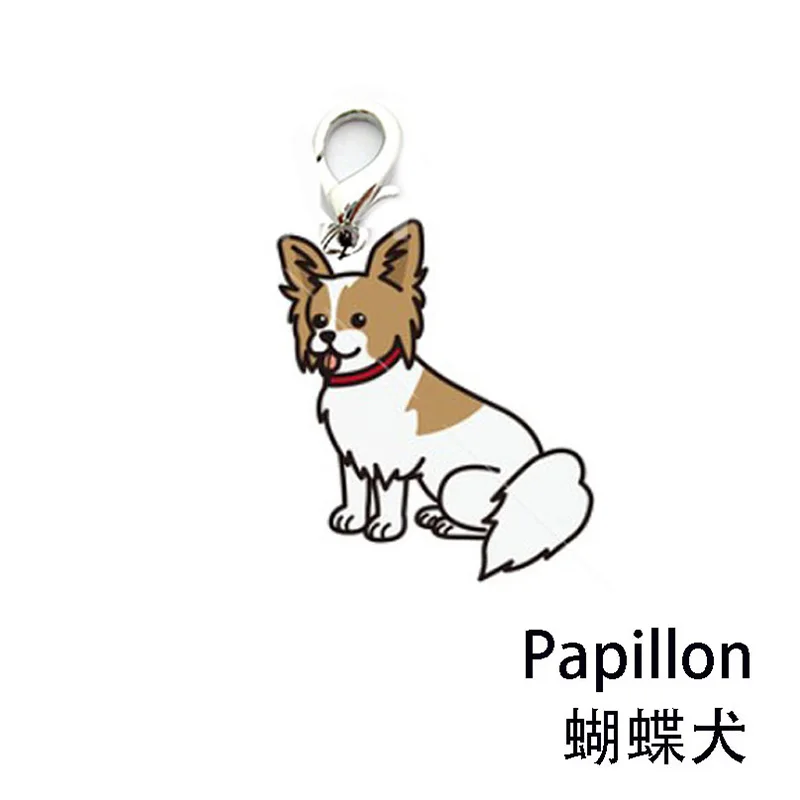 Papillon Бирки для собак, выгравированные, для кошек, щенков, домашних животных, ID, имя, ошейник, бирка, подвеска, 5 стилей, форма для собак, аксессуары для домашних животных - Цвет: Papillon