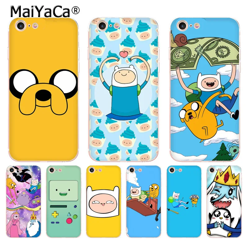 Мягкий прозрачный чехол из ТПУ MaiYaCa Adventure Time Finn Jake для iPhone 8 7 6 6S Plus X 5S SE 11pro |