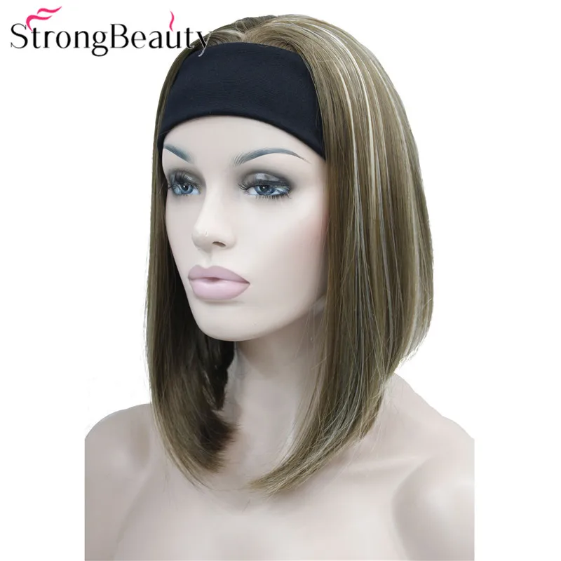StrongBeauty половина женские 3/4 парик с оголовьем прямые синтетические монолитные