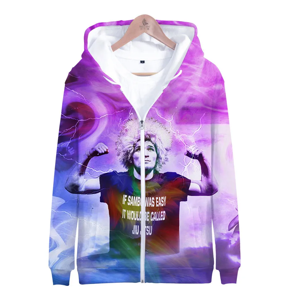 Мужские толстовки на молнии Supernova kabib Nurmagomedov флисовая куртка с капюшоном 4XL