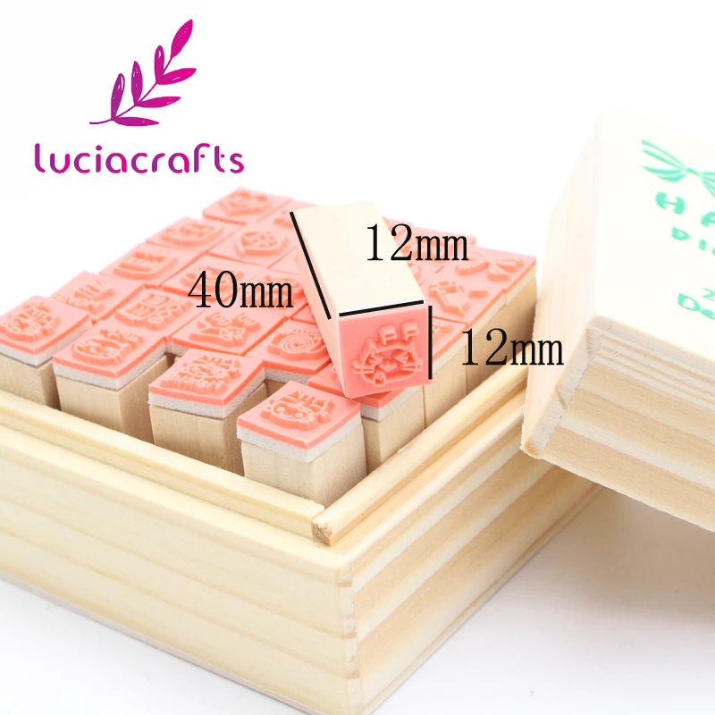 Распродажа! Lucia crafts новая деревянная прямоугольная печать резиновая красивая