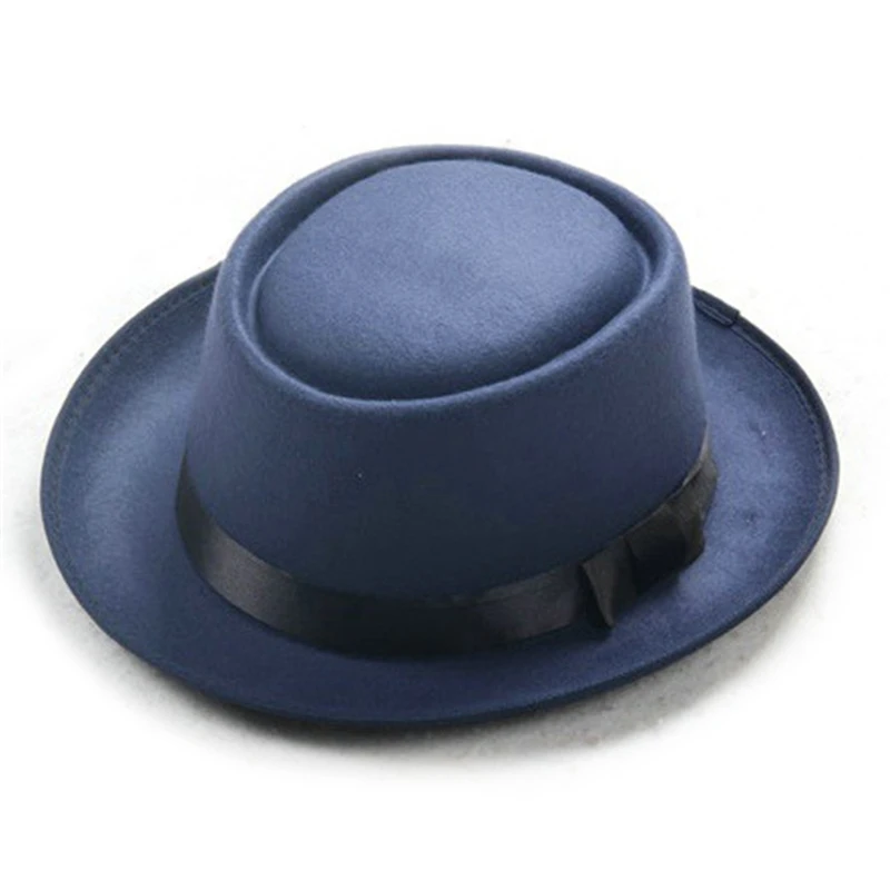 Blue2 Женская кепка в британском стиле, винтажная Женская шерстяная фетровая шляпа, осенне-зимняя модная повседневная Кепка с цветами - Цвет: Blue2
