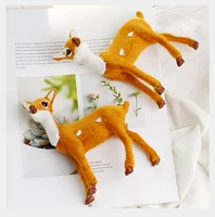 mini deer simulating cute animals fawn kids toy for photography backdrops props photo studio accessories background decoration