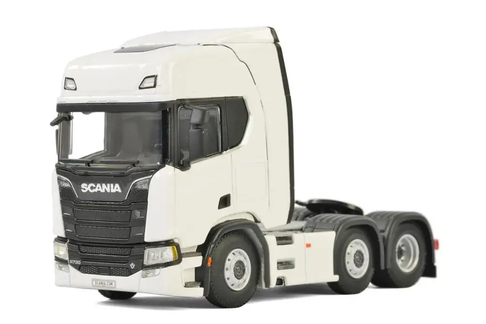 Коллекционная модель из сплава подарок WSI 1:50 Scania R HIGHLINE CR20H 6x2 двухбортный грузовик