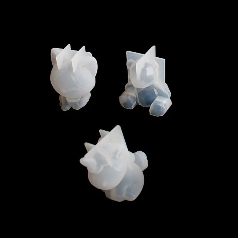 3D единорог силиконовая форма для торта котенок медведь прозрачная глина DIY помадка мусс форма для украшения торта инструменты плесень
