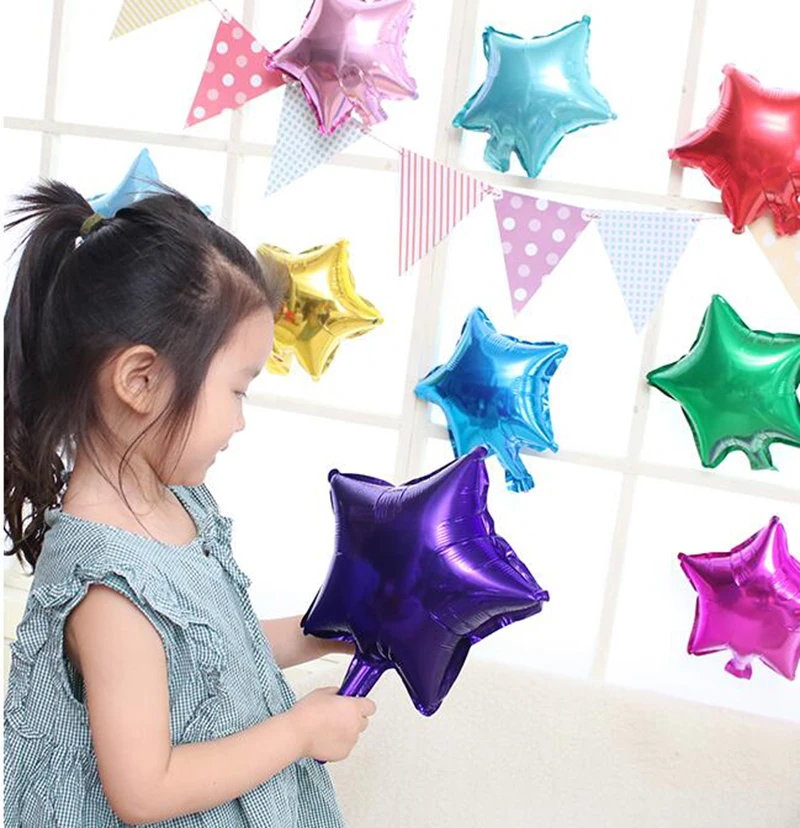 Воздушные шары из фольги в форме сердца и звезд 10 дюймов 20 шт.|Воздушные