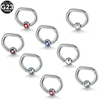 Ушная перегородка для пирсинга с титановым камнем, кольцо в нос CBR для раковины, для трагуса септума, сосков, ювелирные изделия, 1 шт.