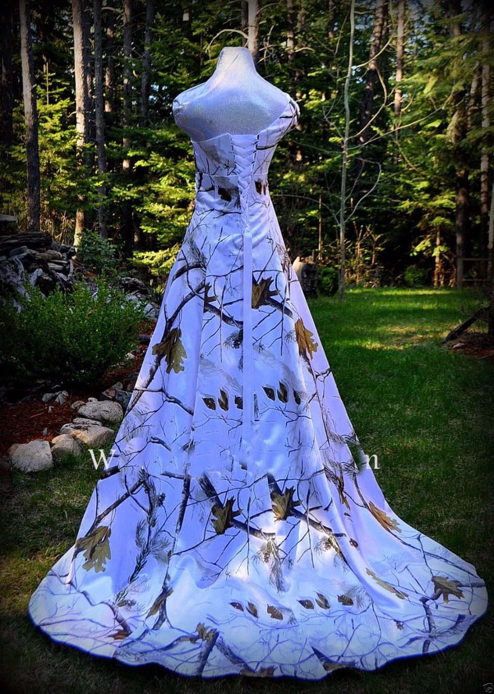2017 свадебное платье с одним плечом realtree белое камуфляжное невесты vestido de noiva