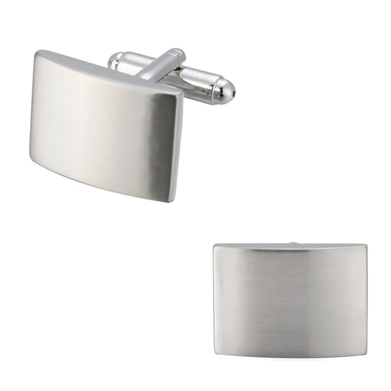 Ювелирные изделия HYX квадратные Серебристые матовые металлические брендовые