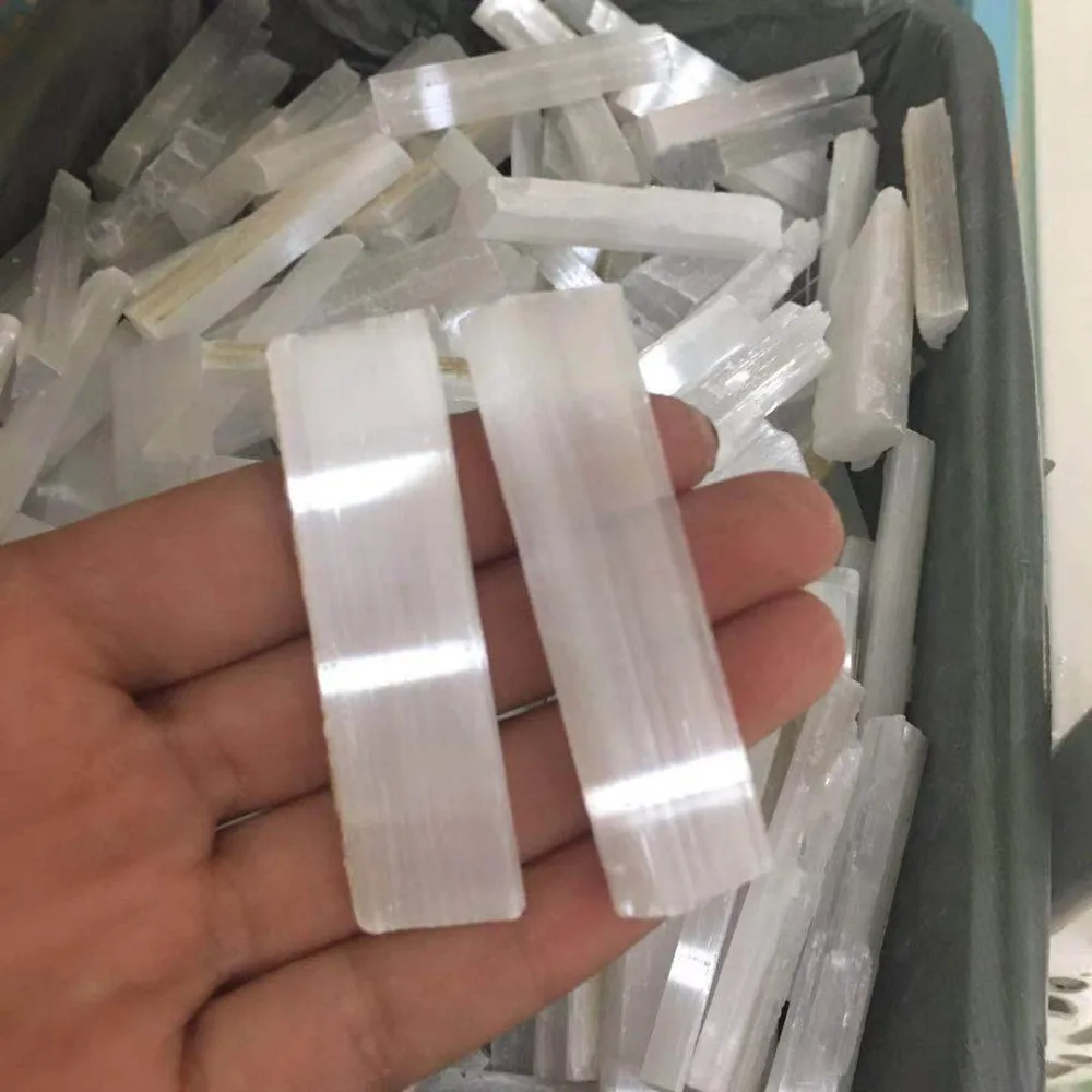 4 шт. натуральные кристаллические палочки из селенита кварцевые кристаллы камни