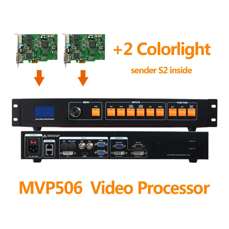 

Controller with S2 like VDWALL LVP100 LED Video Processor Input CVBS/DVI/HDM/VGA 1920*1080 LED rental screen video processor