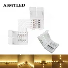 Разъем для светодиодной ленты 2-контактный 4-контактный 8 мм 10 мм 12 мм L  TX-образный сварочный разъем без пайки зажим для соединителя 5 шт.лот