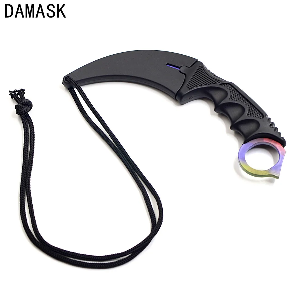 Дамаск CS GO Karambit тактические инструменты нож боевой Кемпинг пеший Туризм