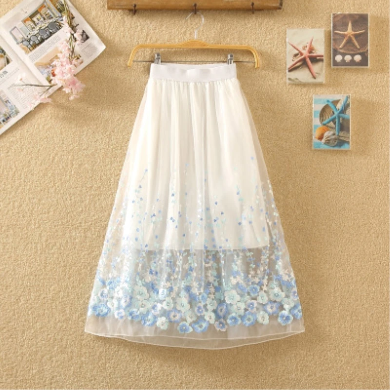 2018 летняя новая модная женская одежда свободный размер высокая талия юбка