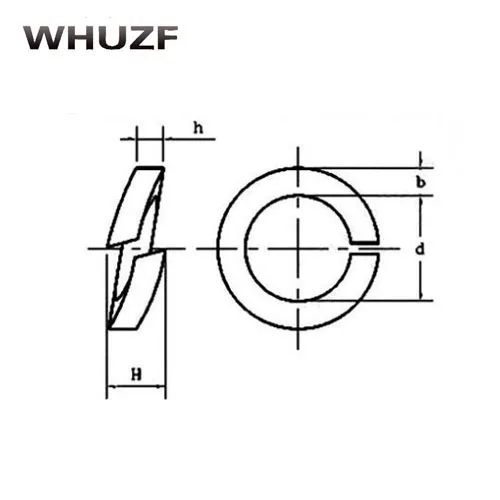 M10 M12 M14 M16 M18 M20 316 Stainless Steel Metal Shell Pad Spring Washer Split Circlip Elastic Gasket Shim Shaft Lock Retaining |