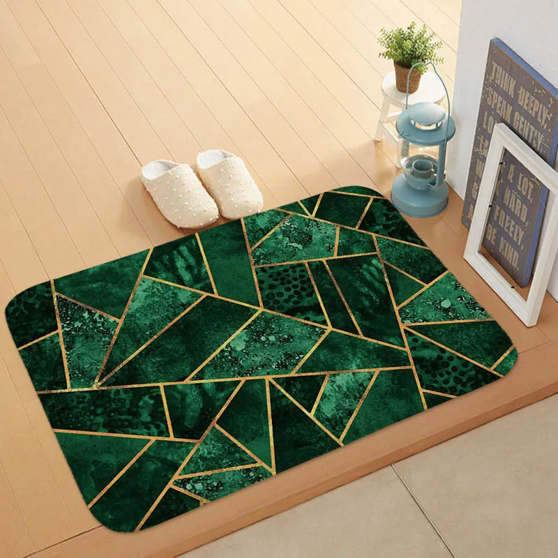 Красочный ковер белый черный зеленый синий голубой серый геометрический