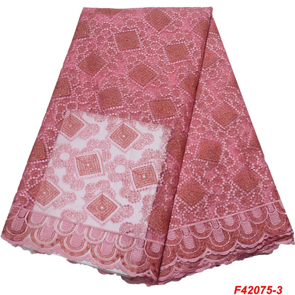 cheap african lace fabric 2019 high quality Square Mesh french embroidery net for wedding dress N2075 | Дом и сад