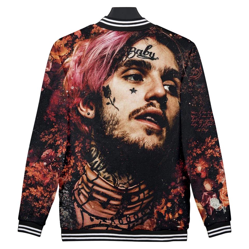 3D бейсбольная куртка Lil Peep модные мужские и женские куртки с поддержкой фанатов