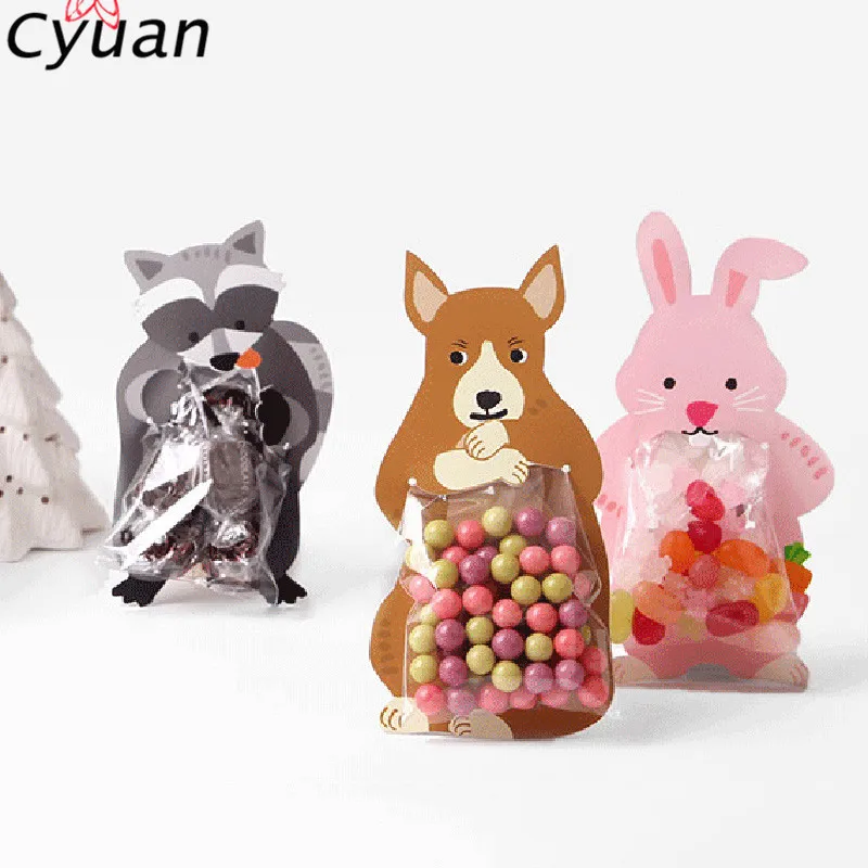 Baby Shower Favor Woodland Zoo мешок для конфет на вечеринку мини подарочная сумка день