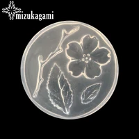 1pcslot reusable cherry blossom flower branch leaf small template decorative handmade ornaments diy resin mold silica gel mold