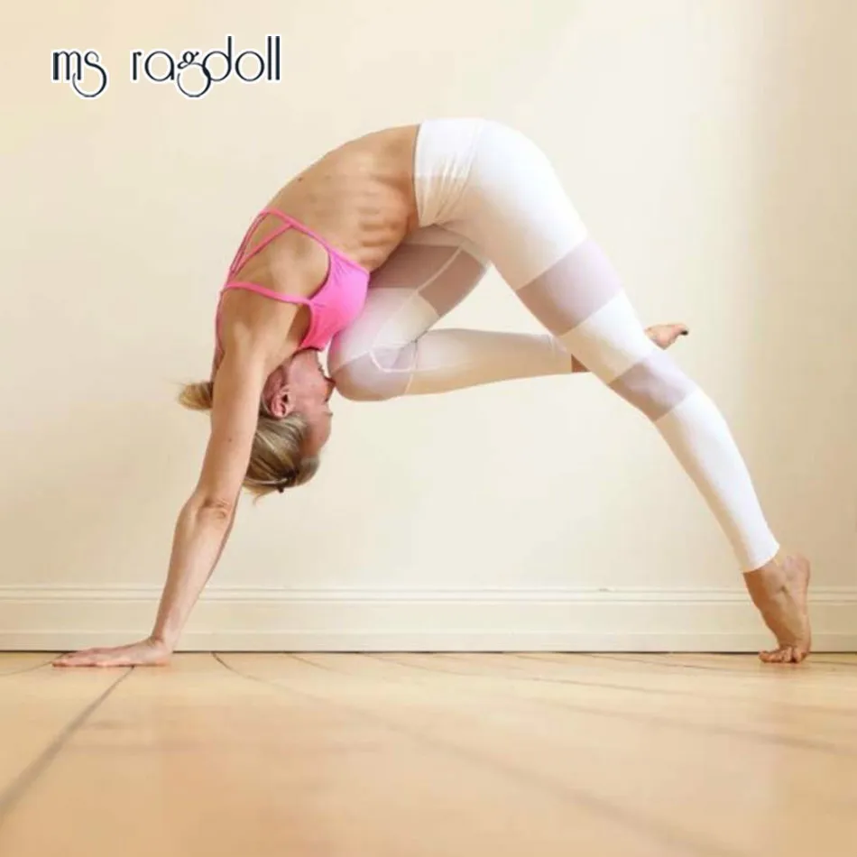 Женские розовые леггинсы до щиколотки Ms Ragdoll Мягкие сетчатые с вышивкой тонкие