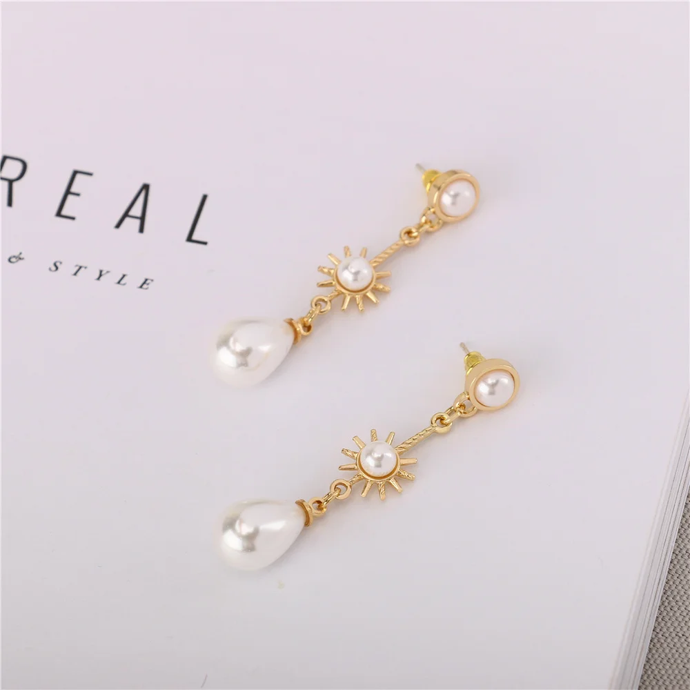YULUCH 2018 Simple Elegant Popular Personality Woman Aesthetic Pearl Long Pendant Jewelry Earrings Accessories Gift | Украшения и