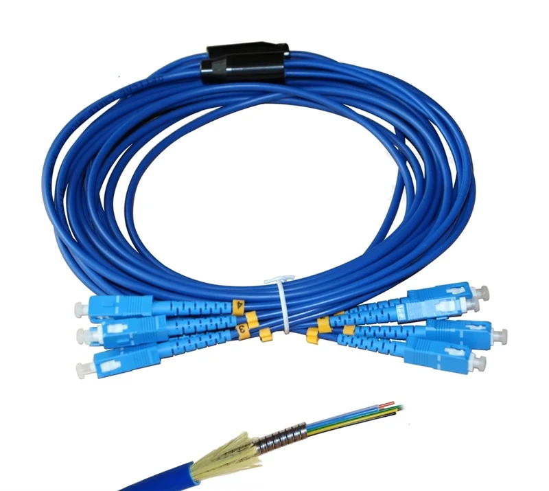 5 шт. 3mtr 4 ядра SM бронированные волокна patchcords SC LC FC ST APC Singlemode Бронированный