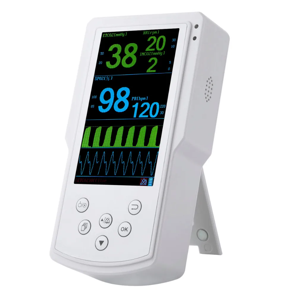 Healthecare Spo2 и Etco2 капнографический монитор для ICU hosipital ручной датчик EtCo2 Co2