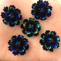 new 12pcs 25mm ab resin candy color flower stone flatback wedding buttons crafts k1302