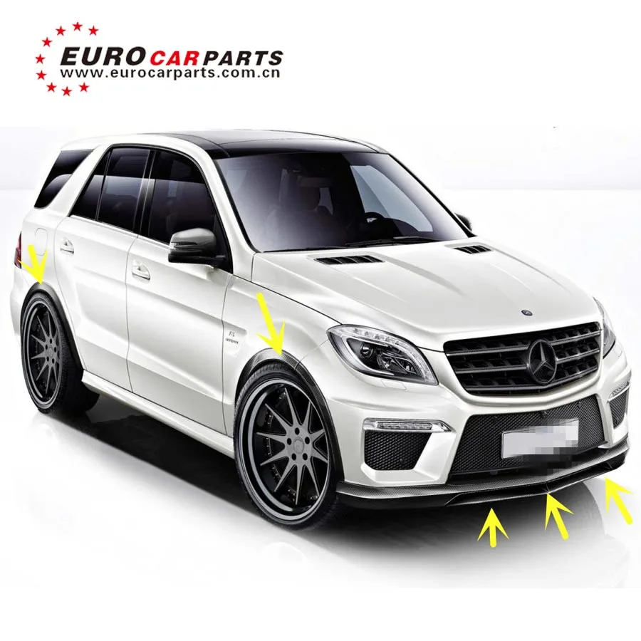 ML класс W166 карбоновый спойлер finber подходит для ML63 карбоновая передняя губа над