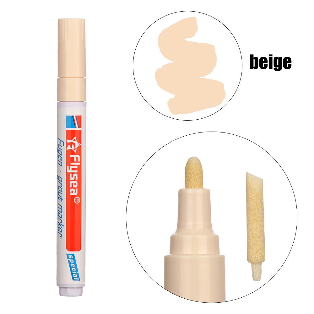 beige 1 шт. Горячая плитка белый знак ручка кухня душевая плитка превалирующая красота сшивание обеззараживание ремонтный маркер ручка наполнение фарфора - Цвет: beige