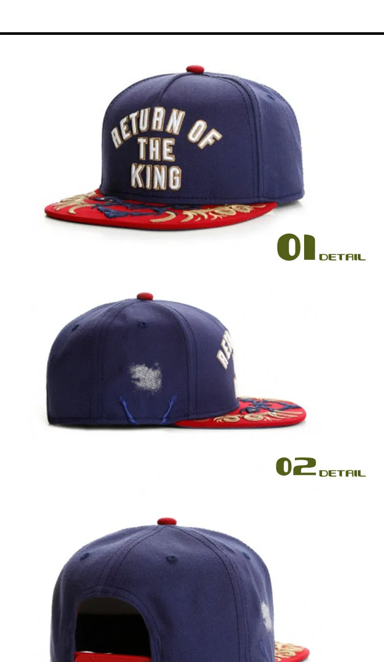 PANGKB Фирменная Кепка RETUN OF THE KING с 3D вышивкой gorras хип-хоп snapback, Кепка для мужчин и женщин для взрослых, Уличная Повседневная Кепка-бейсболка от солнца
