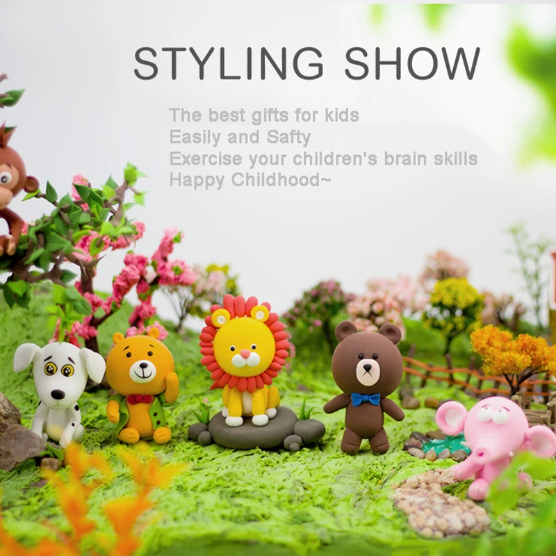 Slime Toys слизи сухой воздух Playdough светильник мягкое моделирование Fimo Полимерная глина прыгающий Пластилин «сделай сам» Обучающие игрушки для игр подарки