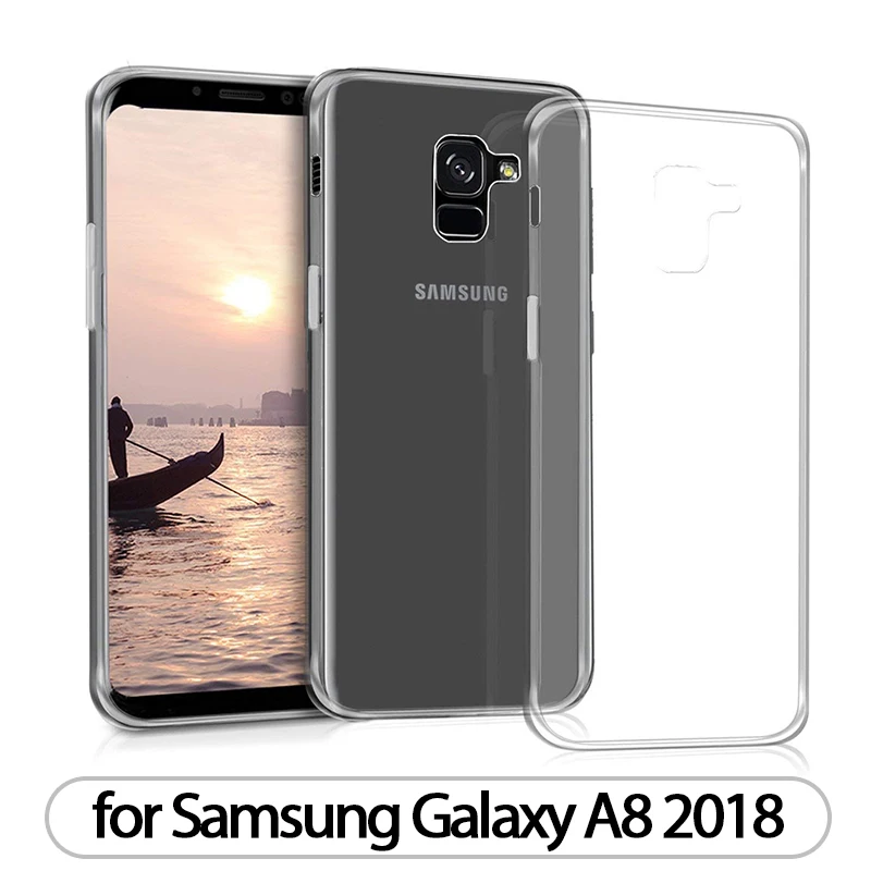 Чехол для samsung Galaxy A6, A7, A8, A9,, TPU, силиконовый, прозрачный, облегающий бампер, мягкий чехол для samsung A6 Plus, A8 Plus,, задняя крышка - Цвет: for Galaxy A8 2018