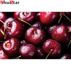 Алмазная живопись полный квадрат 5d Лето Фрукты Вишня Алмазная Вышивка Полный дисплей мозаика аксессуары для вышивки крестом WHH