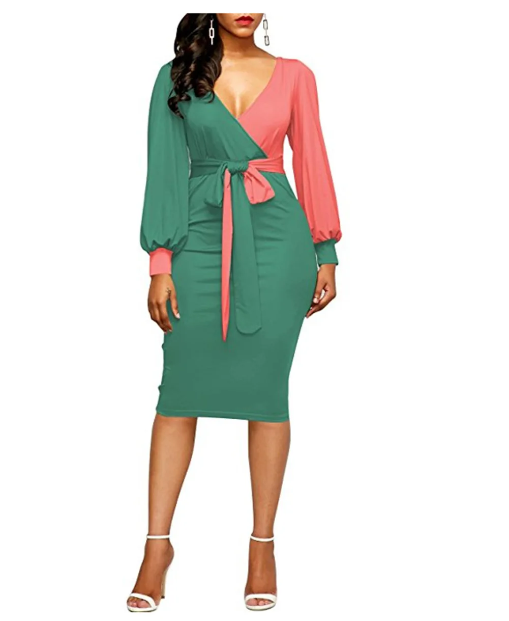 Женское облегающее Платье До Колена элегантное офисное платье карандаш с