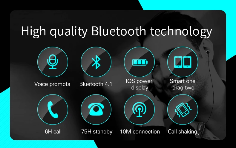Fineblue F930 Беспроводная деловая bluetooth-гарнитура Freedom с четкостью вызова музыка без привязки Смарт один таг два Bluetooth наушники