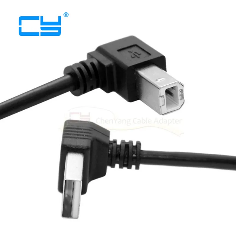 Вниз Угловой USB 2 0 A штекер к B вверх 90 градусов принтер сканер HDD кабель 35 см|hdd