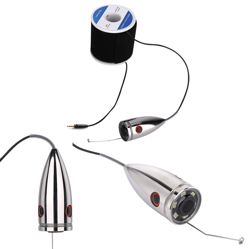 Продажа PDDHKK 4,3 ''дюймовый Подводный Видео рыболокатор система Комплект 1000TVL из нержавеющей стали Рыбацкая камера 6 шт. IR камера ночного видения