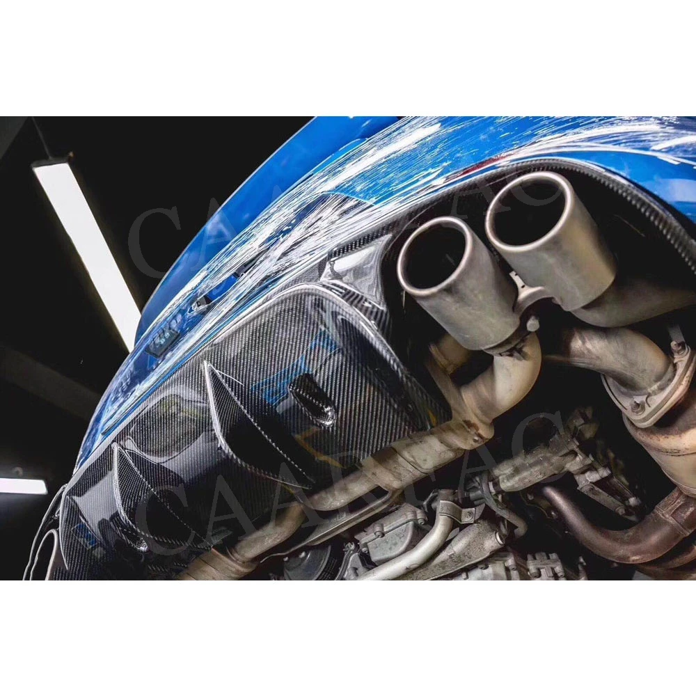 Углеродного волокна диффузор губа на задний бампер спойлер V Стиль подходит для