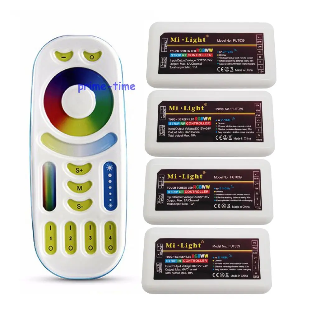 Контроллер MiLight RGB CCT (RGB + холодный белый теплый белый) флэш контроллер 2Ax5CH FUT039 2 4G RF