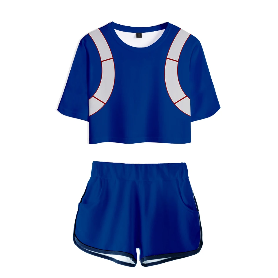 Сексуальный моя геройская Академия горячий аниме крутой Midriff T-шорты сексуальный