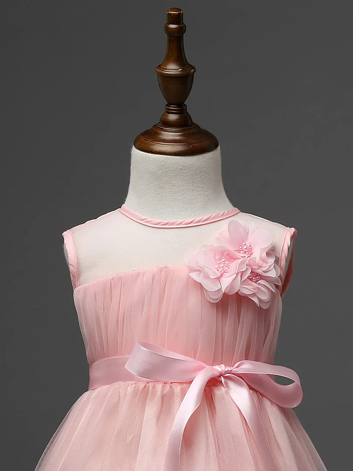 2017 Летние Детские платья для девочек бальное платье без рукавов маленьких