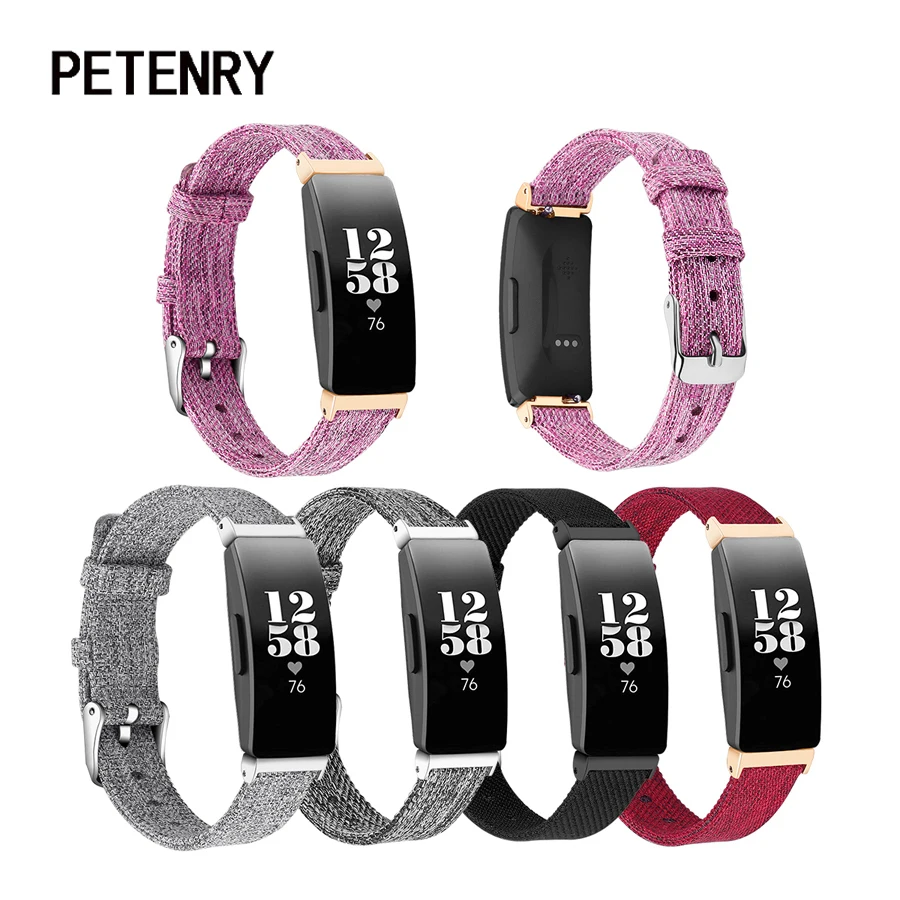 Ремешок на запястье для Fitbit Inspire HR смарт-браслет из холста и нейлона сменные часы