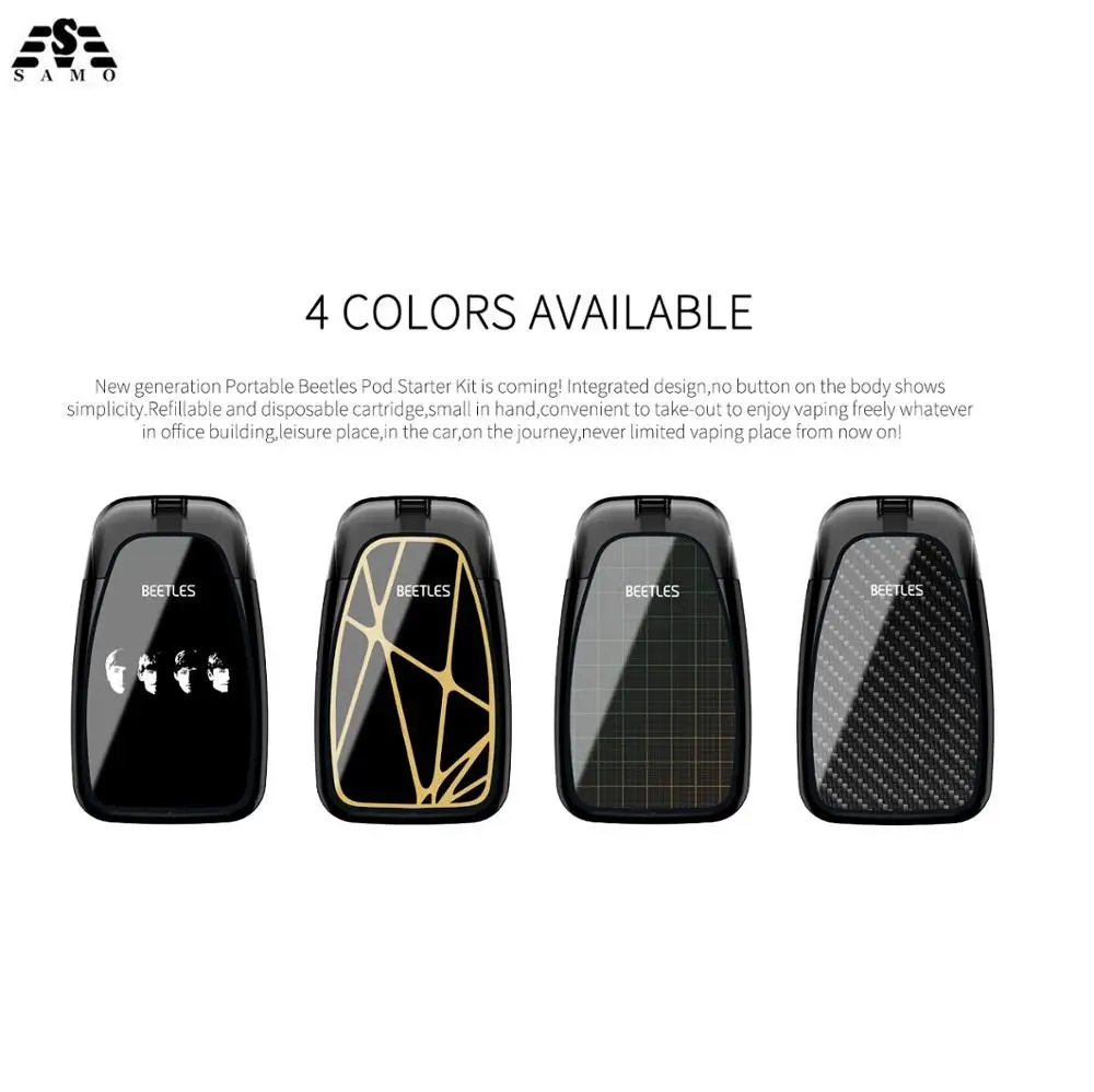 Starter kit PolarNight Beetles vape pen со встроенной батареей емкостью 370 мАч 1.5ohm в рулонах pk w10 pod
